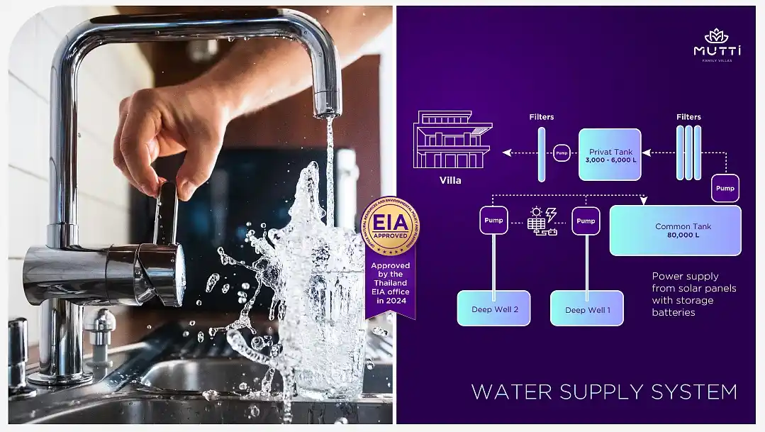 High-quality water in Phuket Mutti Family Villas