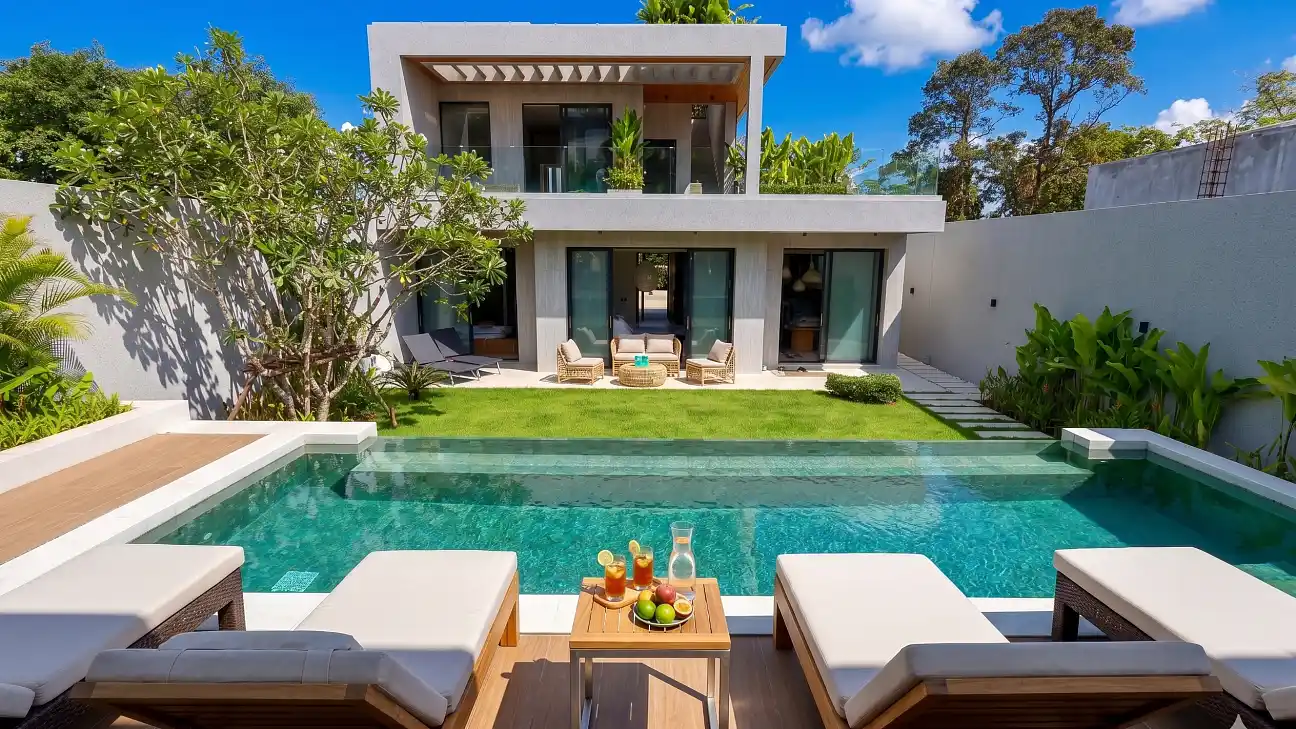 Modern villa with pool and garden in Phuket — Mutti Family Villas
